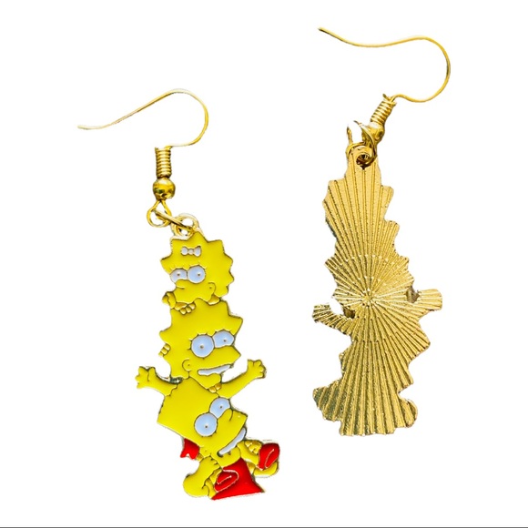 The Simpsons Kids Bart Lisa Maggie Earrings - Picture 2 of 2